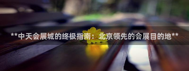 果博公司会员注册账号开户：**中天会展城的终极指南：北京领先的会展目的地**